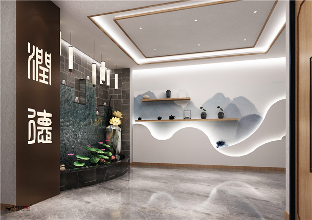 銀川潤德展廳設計|結合現(xiàn)代時尚與輕奢元素打造一間清幽靜謐的空間_PY